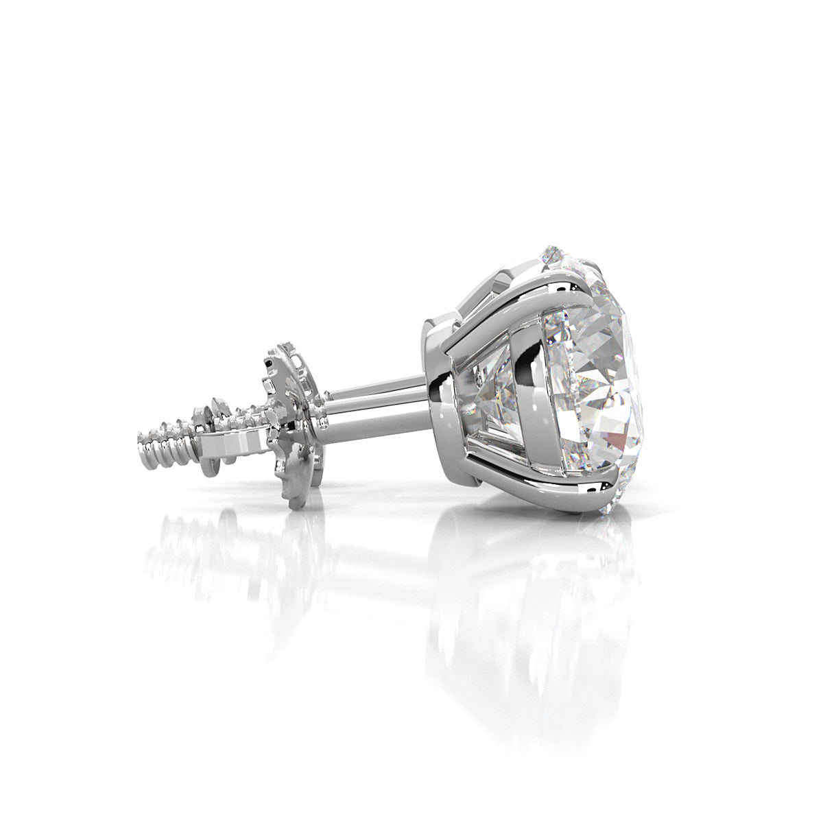 Elegant Round Lab Grown Diamond Stud Earrings | IGI Certified Brilliance & Timeless Sparkle